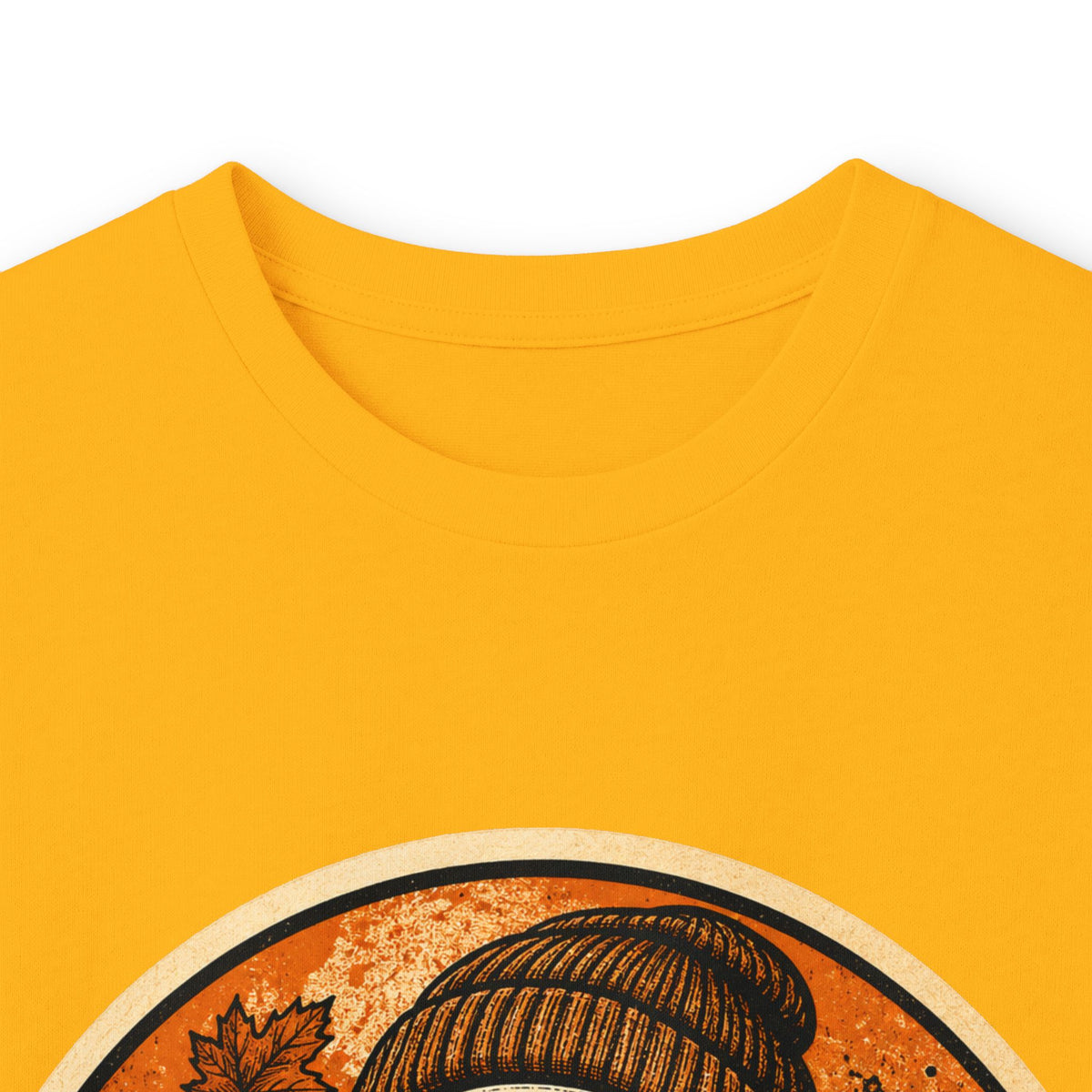 Copy of Skull Beanie Holding Coffee Long Sleeve Tee | Autumn Floral Circle