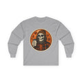 Copy of Skull Beanie Holding Coffee Long Sleeve Tee | Autumn Floral Circle