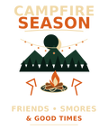 Campfire Season vintage outdoor t-shirt design