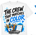 The Crew That Matches in Color Coloring CrewCo shirt design