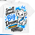 Small Hands Big Dreams Coloring CrewCo shirt design