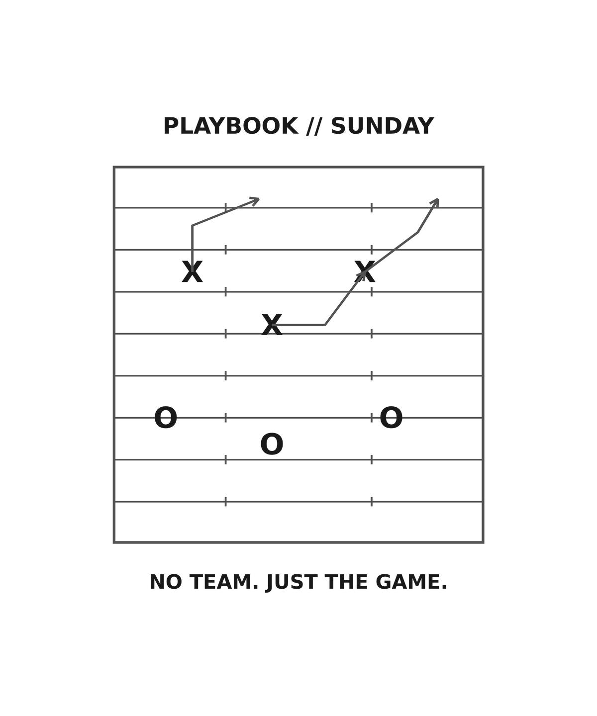 Sunday Uniform minimalist football playbook back design